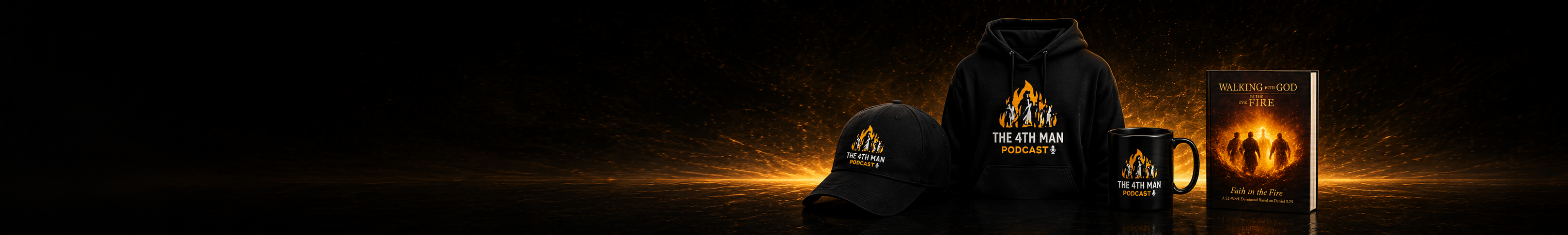 The 4th Man Podcast shop preview with branded gear and resources